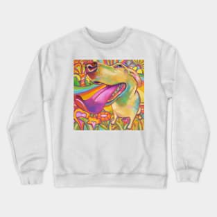 Dog Daze of Summer Psychedelic Blond Labrador Crewneck Sweatshirt